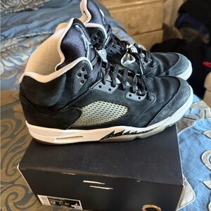 Jordan Black and White High-Top Sneakers